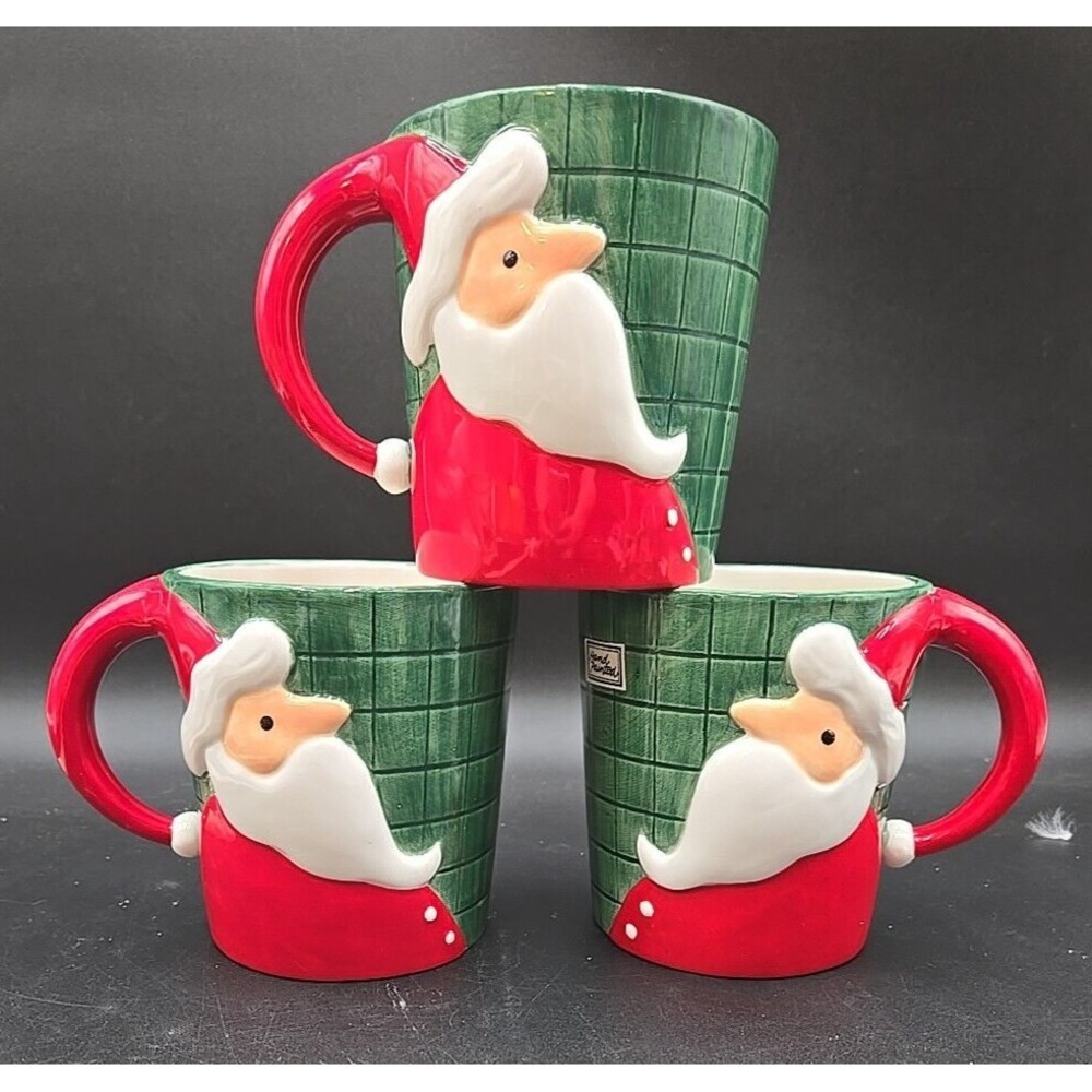 Neiman Marcus Dept 56 Christmas Santa Holiday Seasonal Coffee Mug ××read××